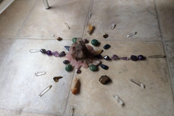 Crystal Grid created by Nurturing with Miranda at the treatment room in Busselton